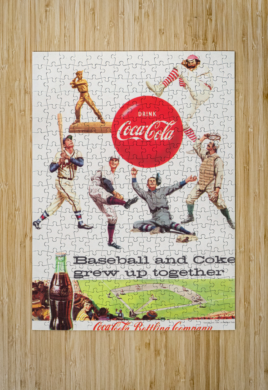 1956 Coca Cola Baseball Ad by Row One Brand Wall Art