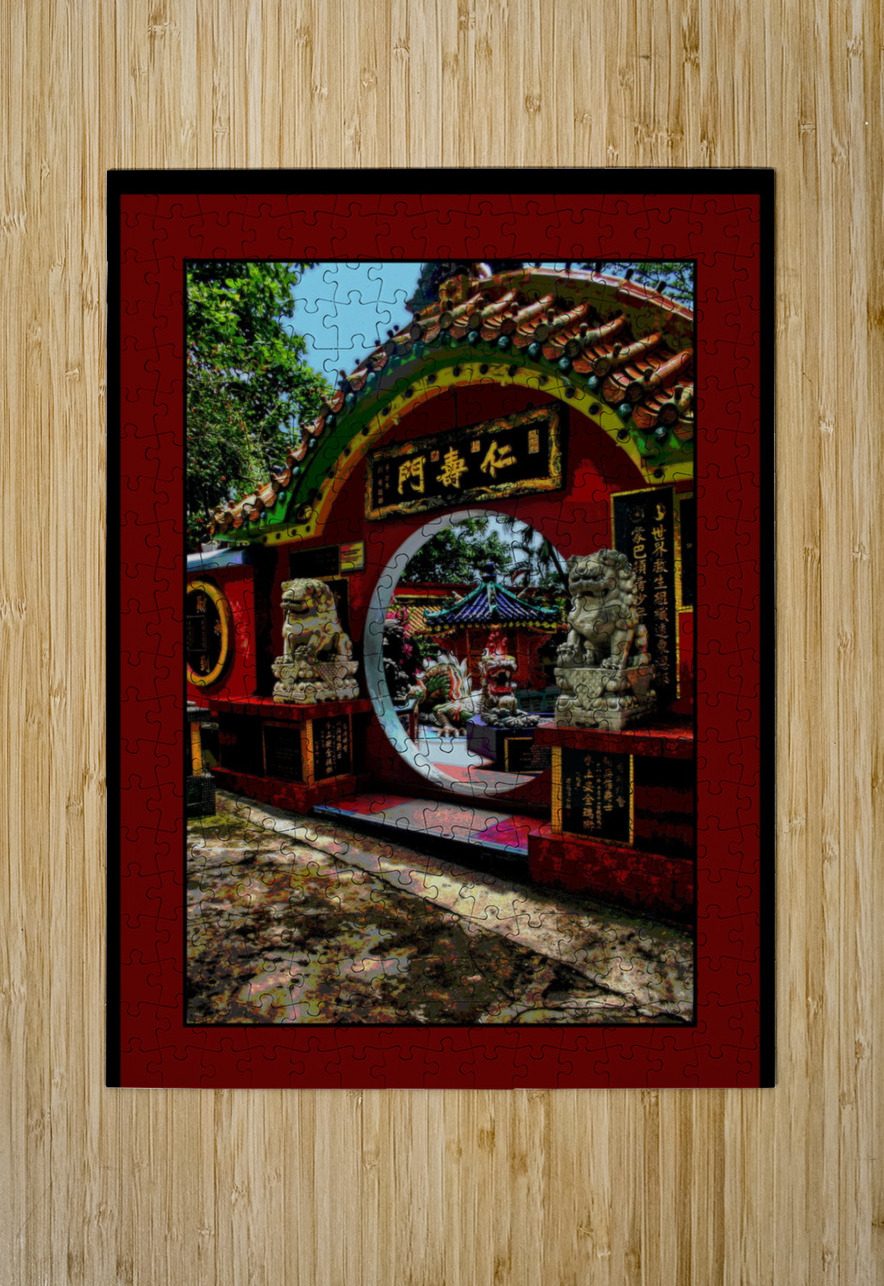 ENTRANCE TO TIN HAU TEMPLE AT REPULSE BAY HONG KONG LES MAYERS  Puzzle printing