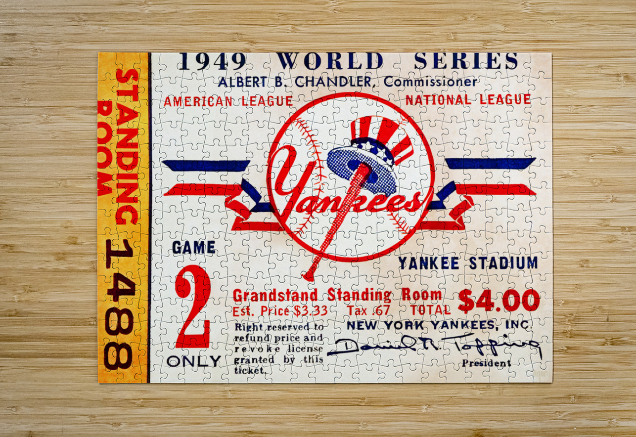 1949 World Series Ticket Art Row One Brand Puzzle printing