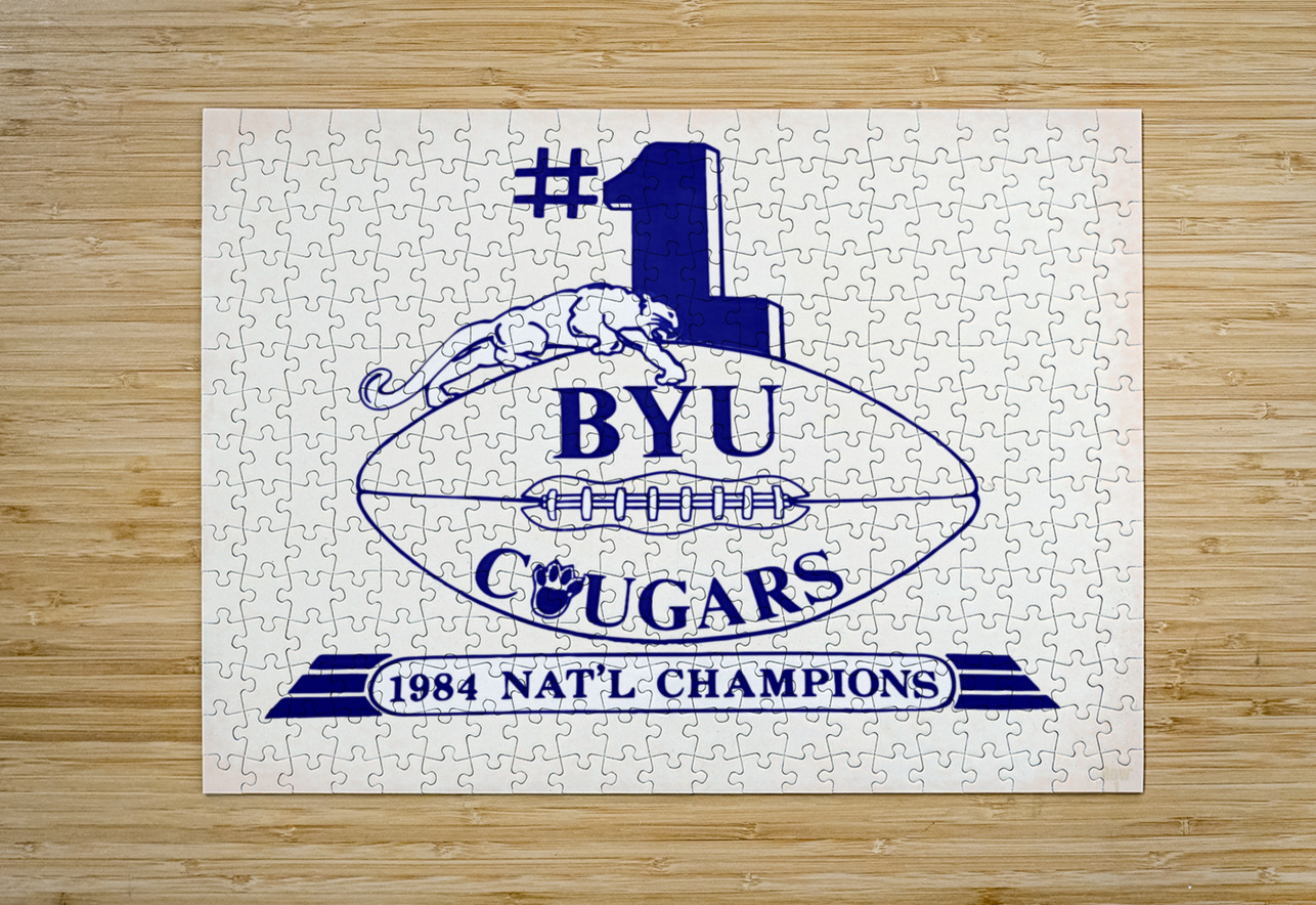 1984 BYU Football National Champions Art Row One Brand Puzzle printing