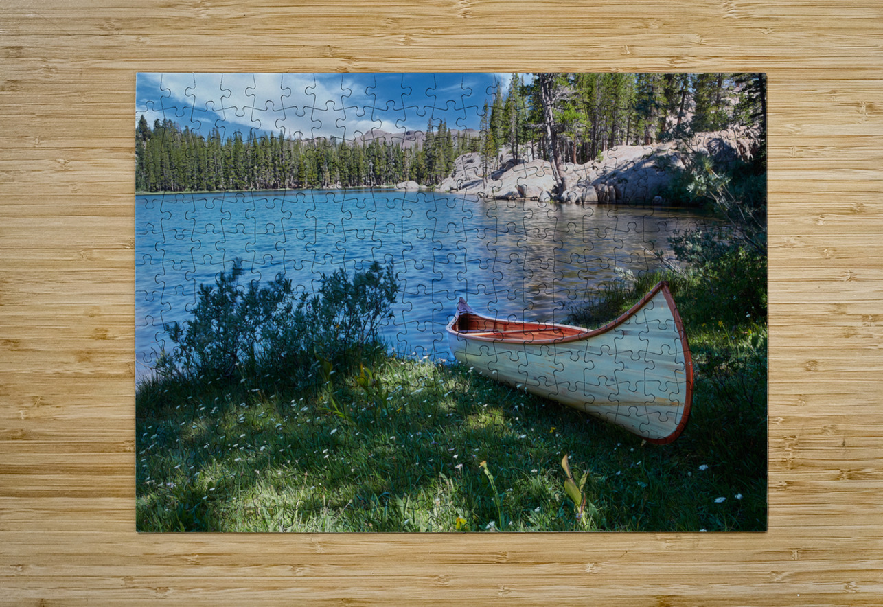 Canoe in Lake Tahoe Images By Jon Evan Puzzle printing
