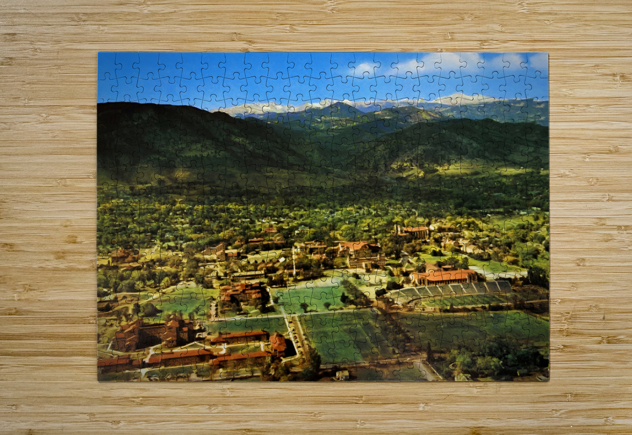 Vintage University of Colorado Campus Art Row One Brand Puzzle printing