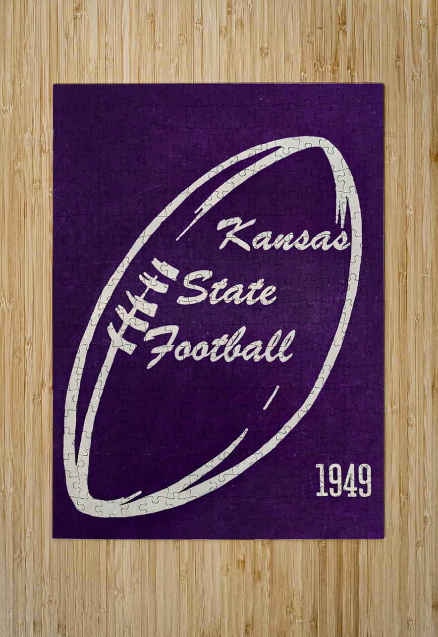 1949 Kansas State Wildcats Football Art Row One Brand Puzzle printing