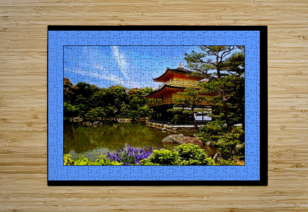 GOLDEN PAGODA IN KYOTO JAPAN A1 LES MAYERS  Puzzle printing