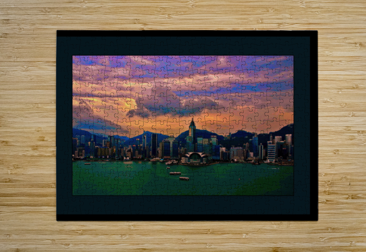 SUNRISE OVER HONG KONG LES MAYERS  Puzzle printing