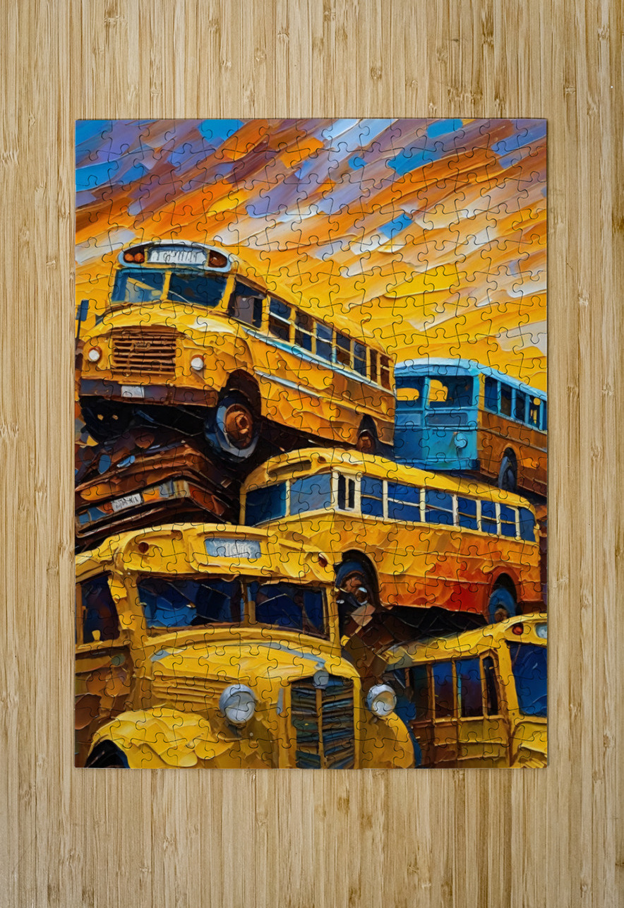 School Bus Cemetery  Magikheart Puzzle printing