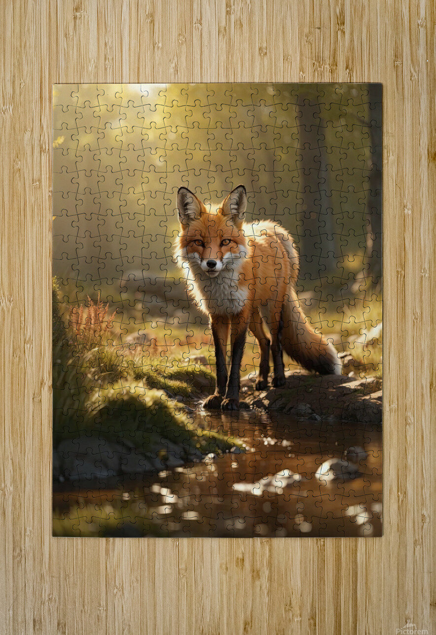 Photorealistic Fox Environment Canvas Collection Puzzle printing