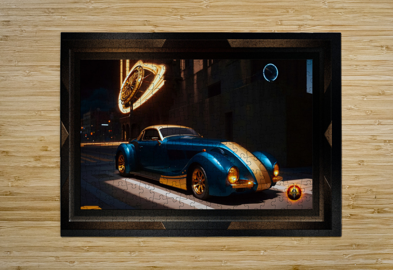 The Zephyr Centorus I950 Sports Coupe Captivating Fantasy AI Concept Art by Xzendor7 xzendor7 Puzzle printing