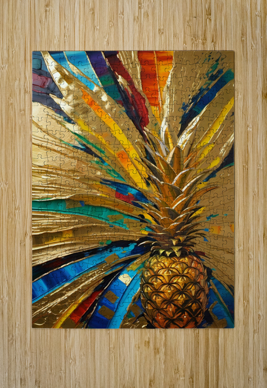 Golden Chakra Pineapple Magikheart Puzzle printing