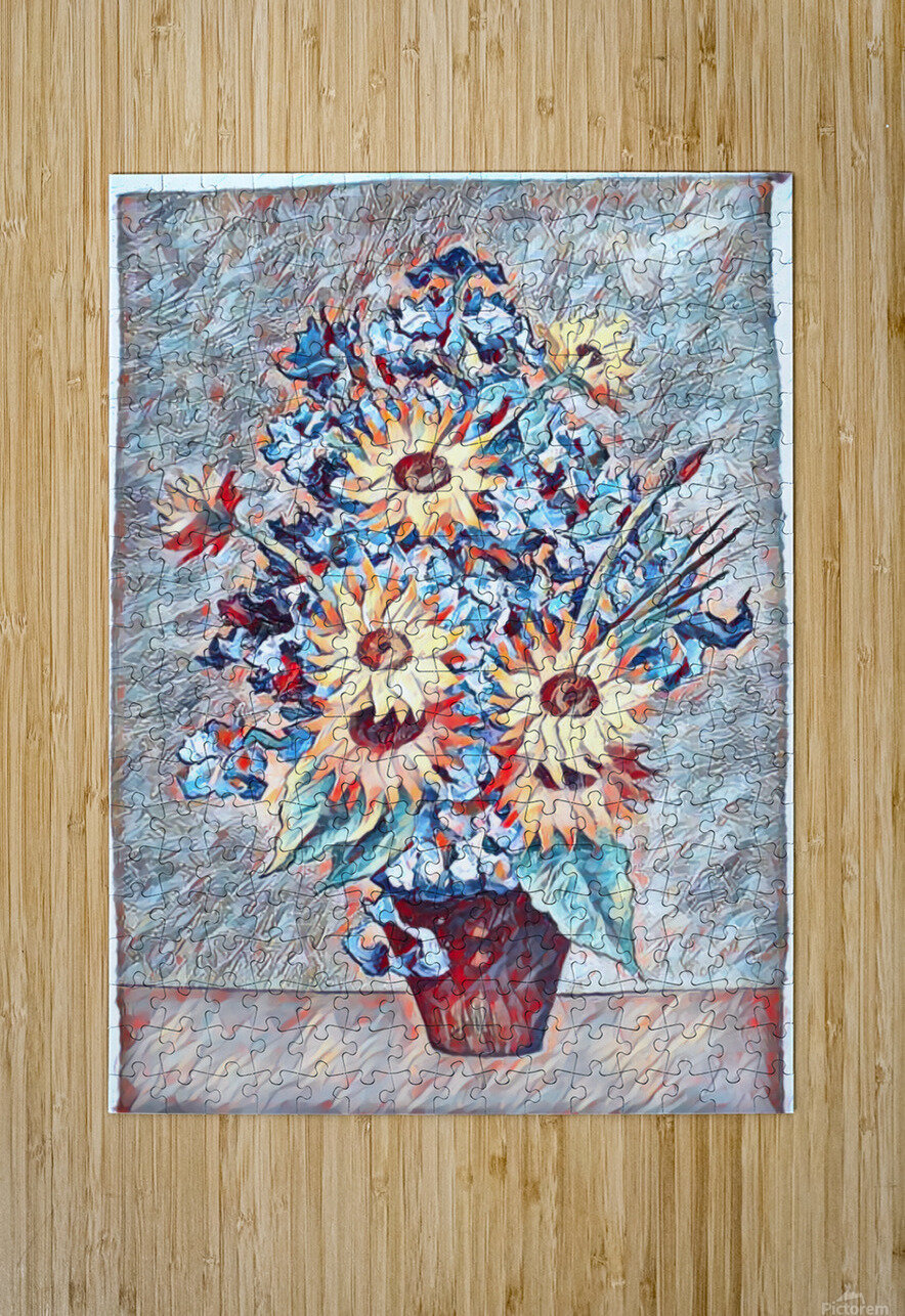 Flower Van Gogh oil painting dig impressionist  Van Gogh by ArteFinoArt Puzzle printing