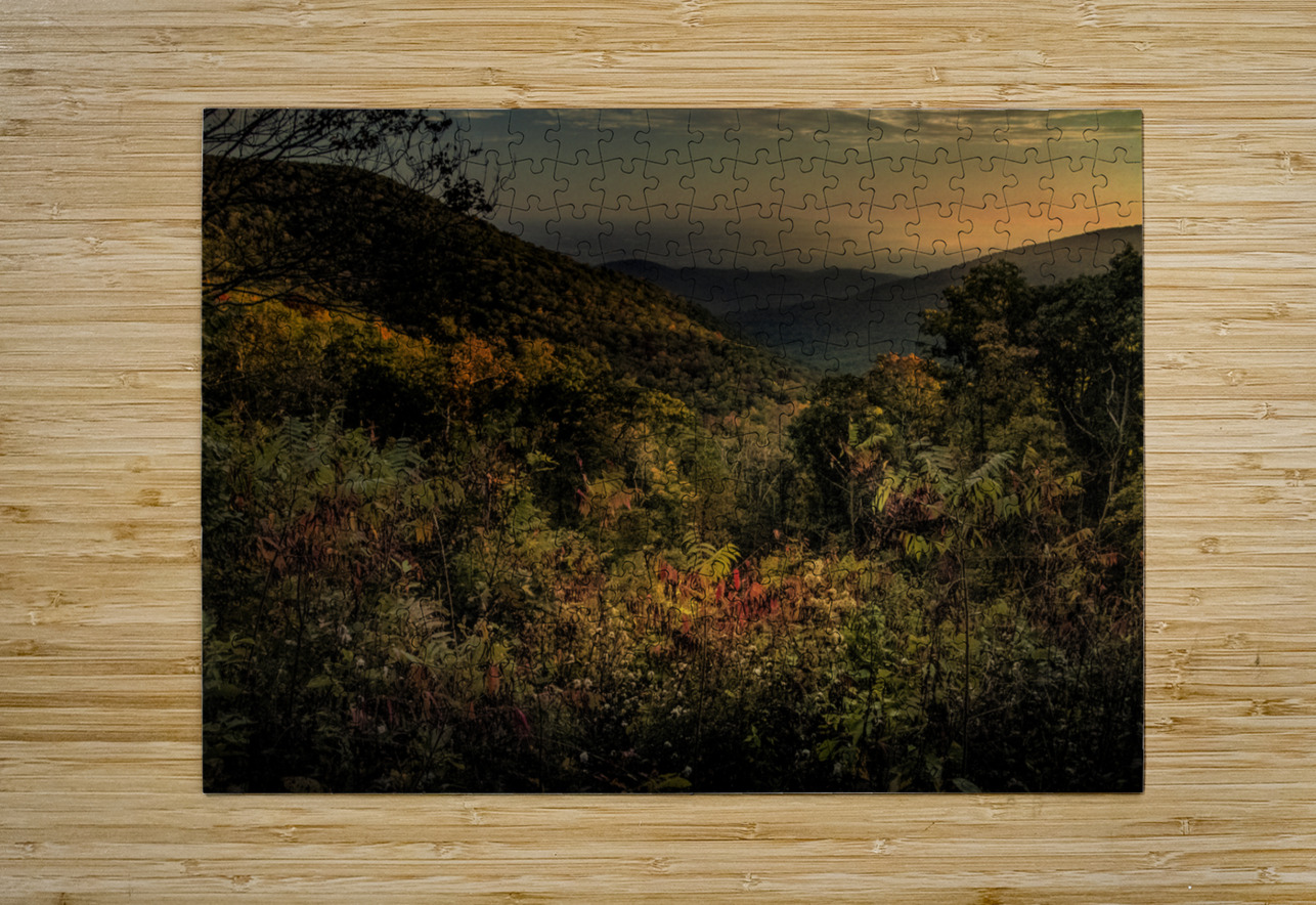 Blue Ridge Layers of Autumn Norma Brandsberg Photography Puzzle printing