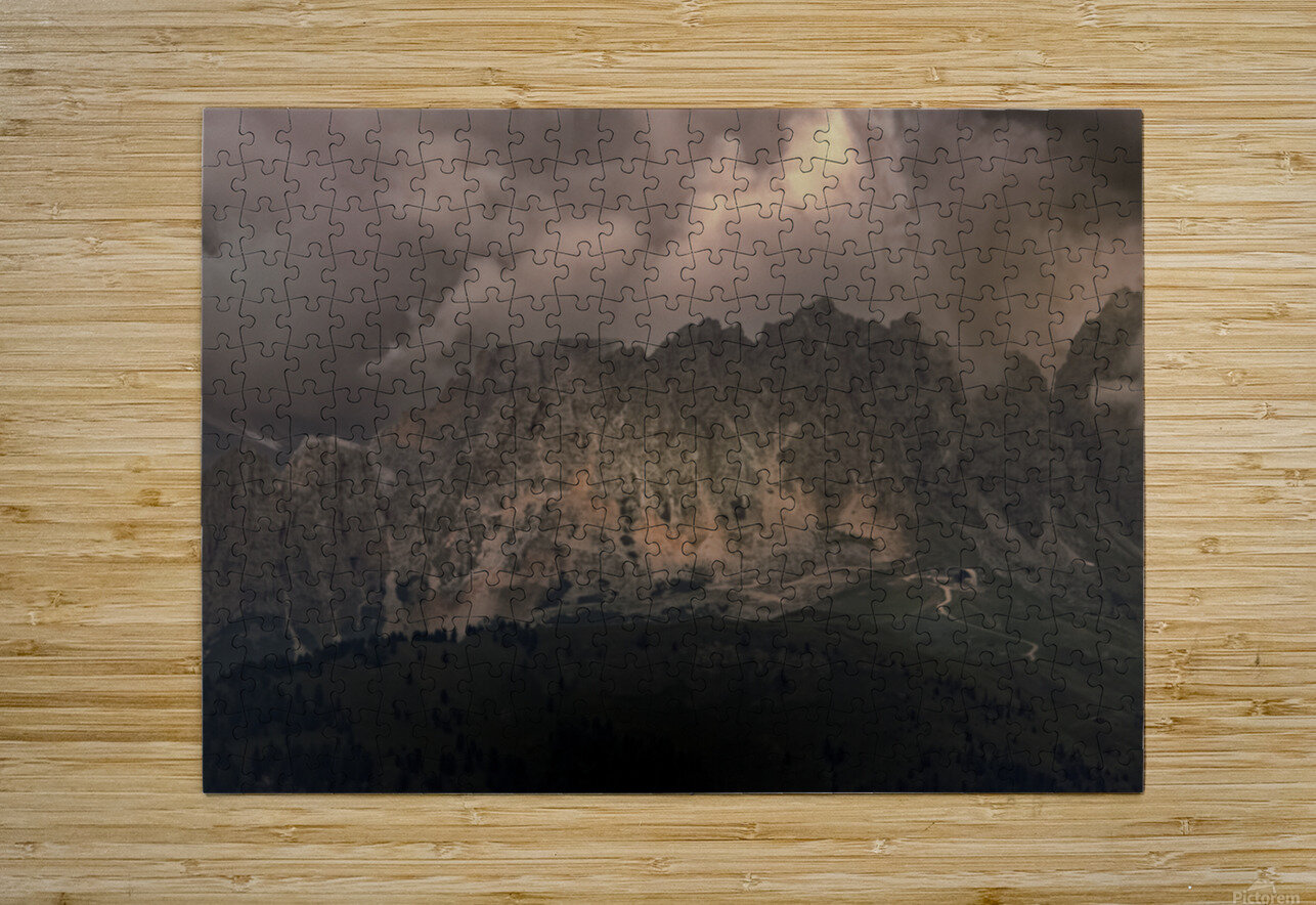 Dolomite Sella Pass in the Fog Norma Brandsberg Photography Puzzle printing