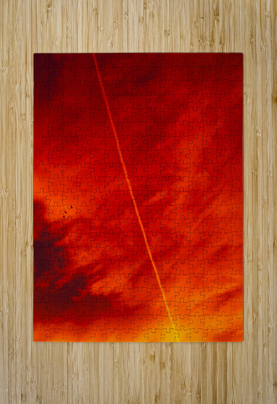 Wake of Fire Light + Water Photography Puzzle printing