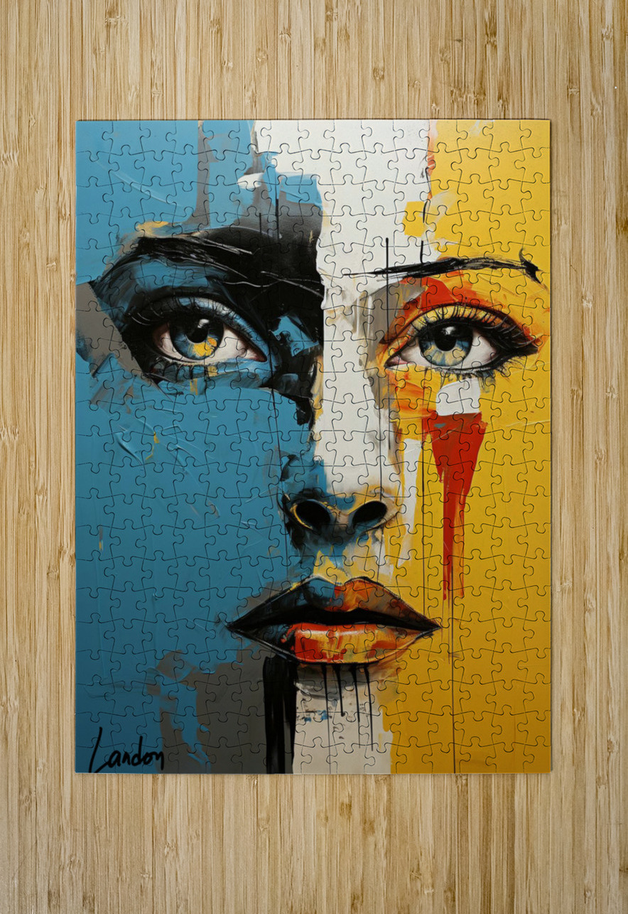Abstract Face Landon Puzzle printing