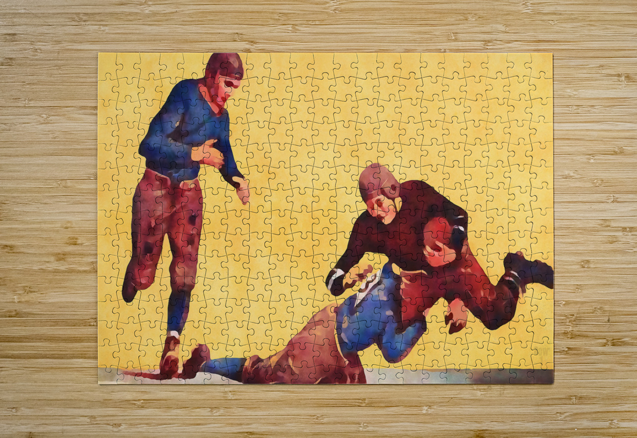 1920 Gridiron Action Row One Brand Puzzle printing