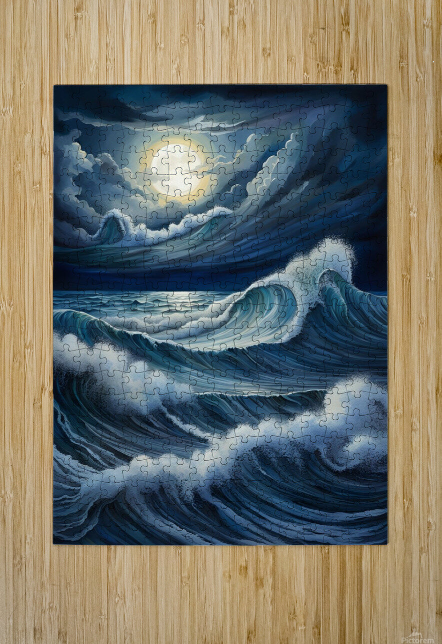 waves storm sea Ravendr4 Puzzle printing
