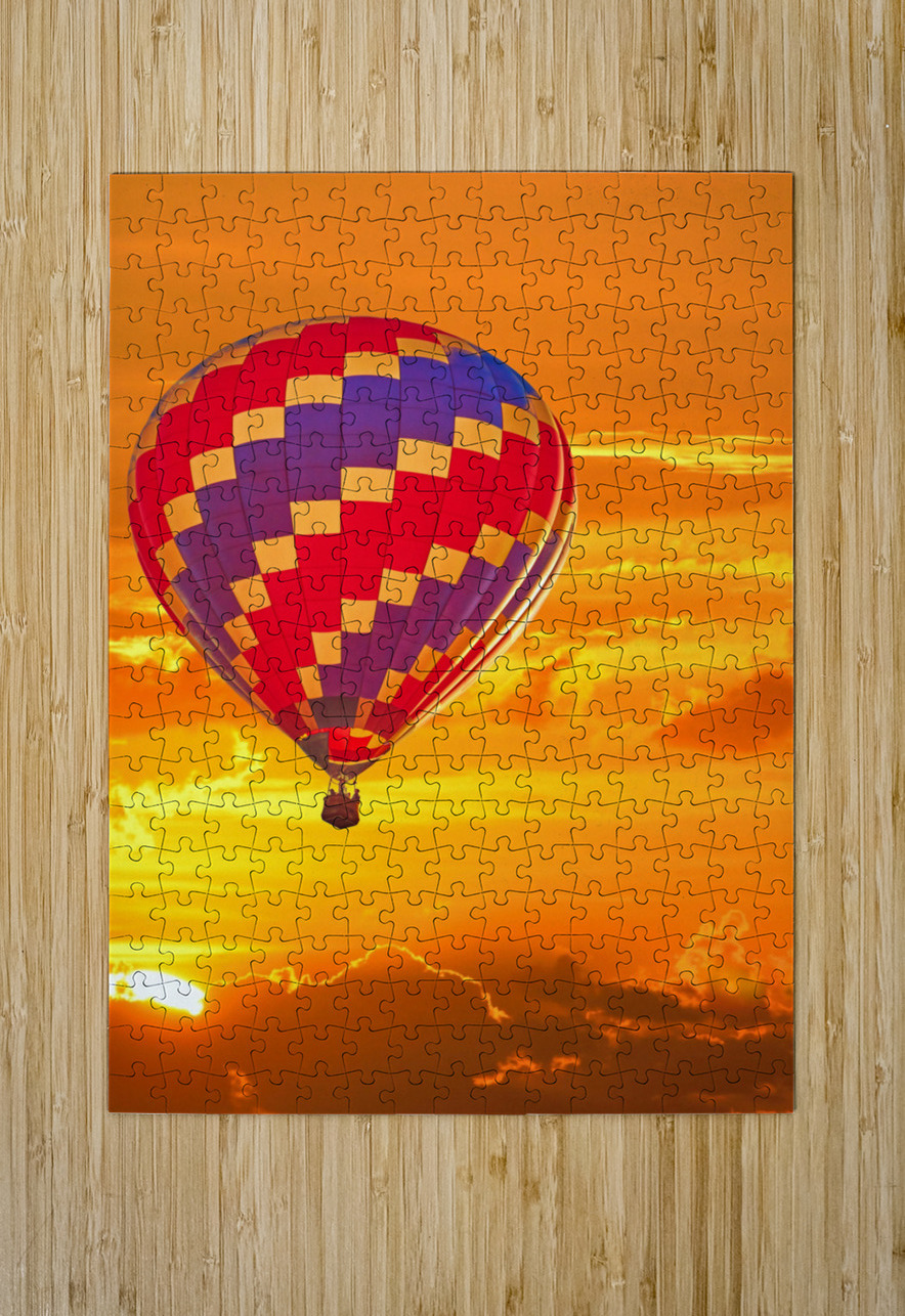 Hot Air Balloon at Sunset Darin E Hartley Photography Puzzle printing