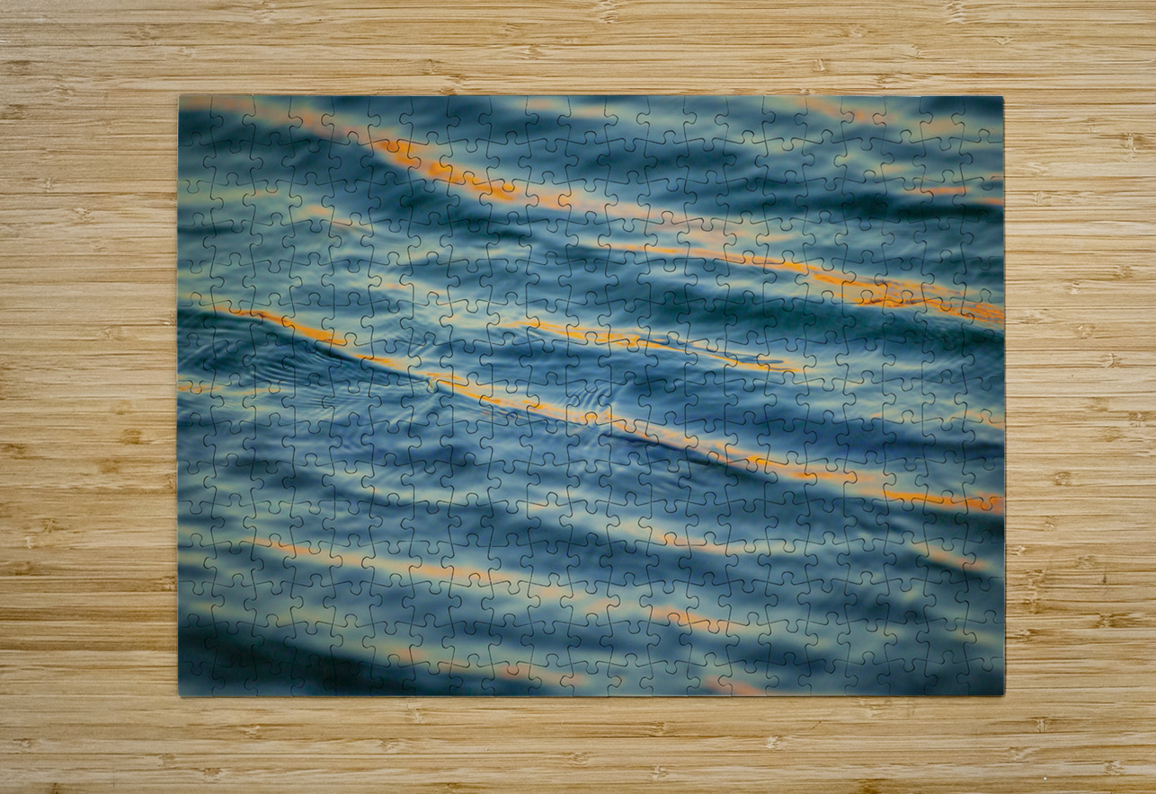 Blue Water Abstract Merritt Island National Refuge Sunset Florida X100 Rich Franco Puzzle printing