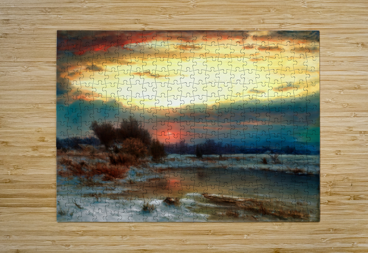 A Winter Sky by George Inness Row One Brand Puzzle printing