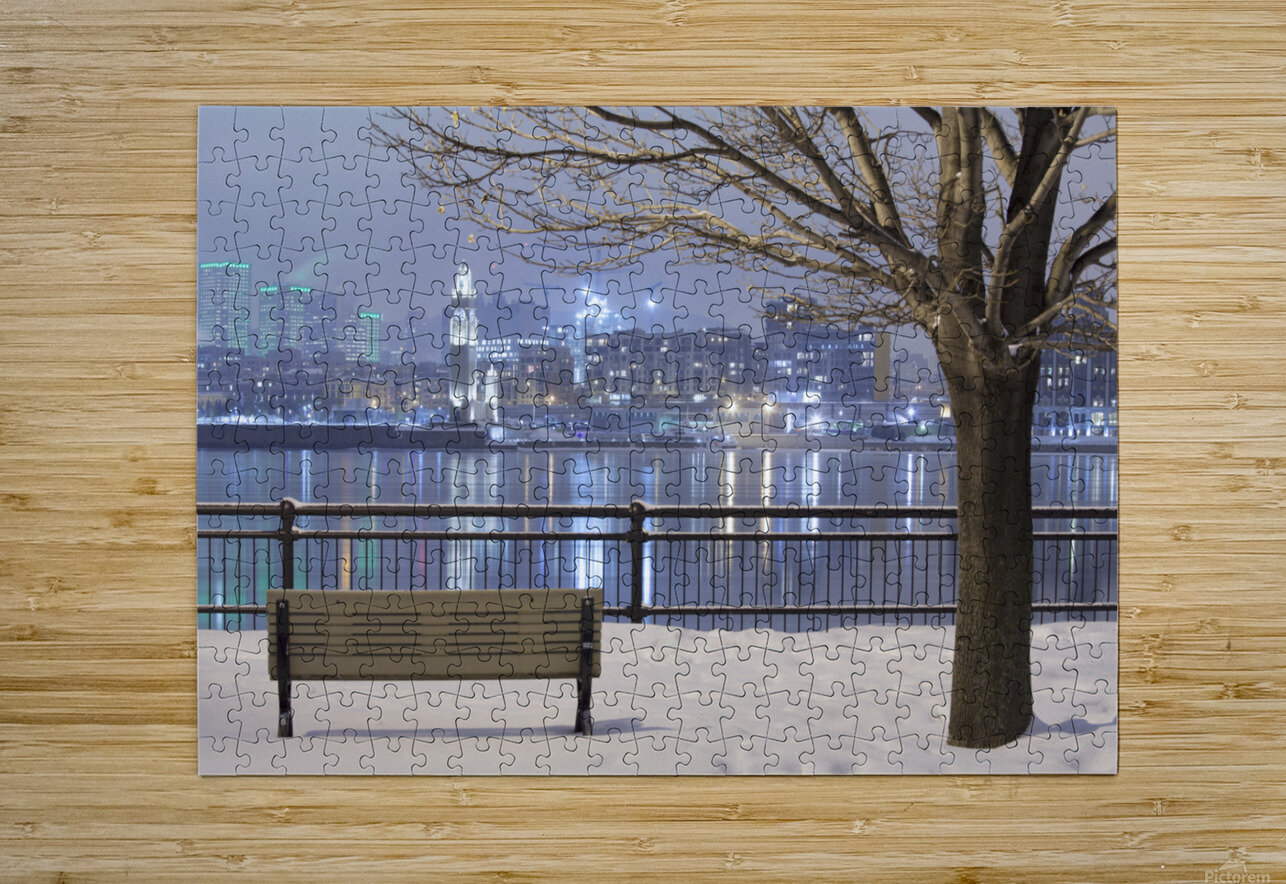 Cityscape from Inner city park at night Atelier Knox Puzzle printing