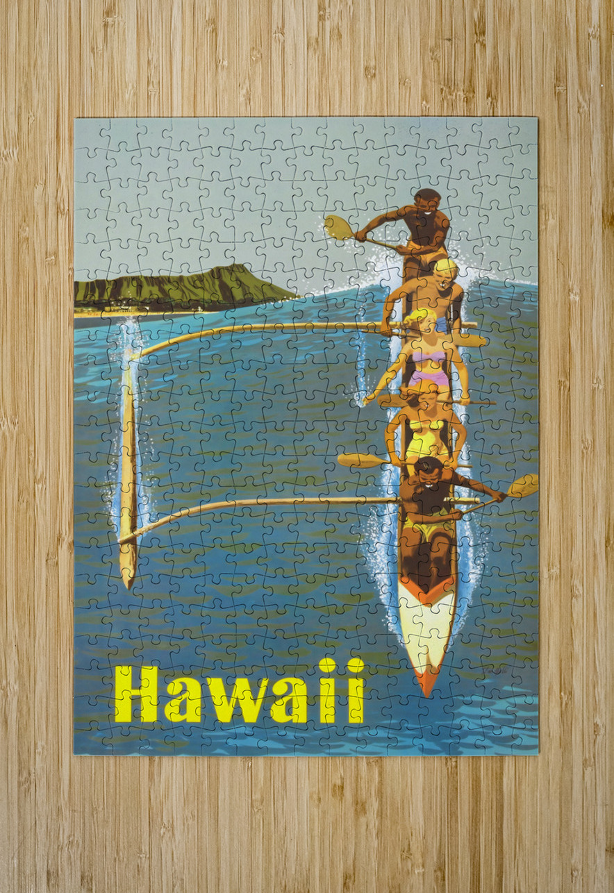 1960 stanley galli hawaii travel poster Row One Brand Puzzle printing
