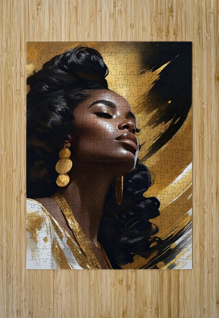 Gold and black 14 Esmonbijouart Puzzle printing