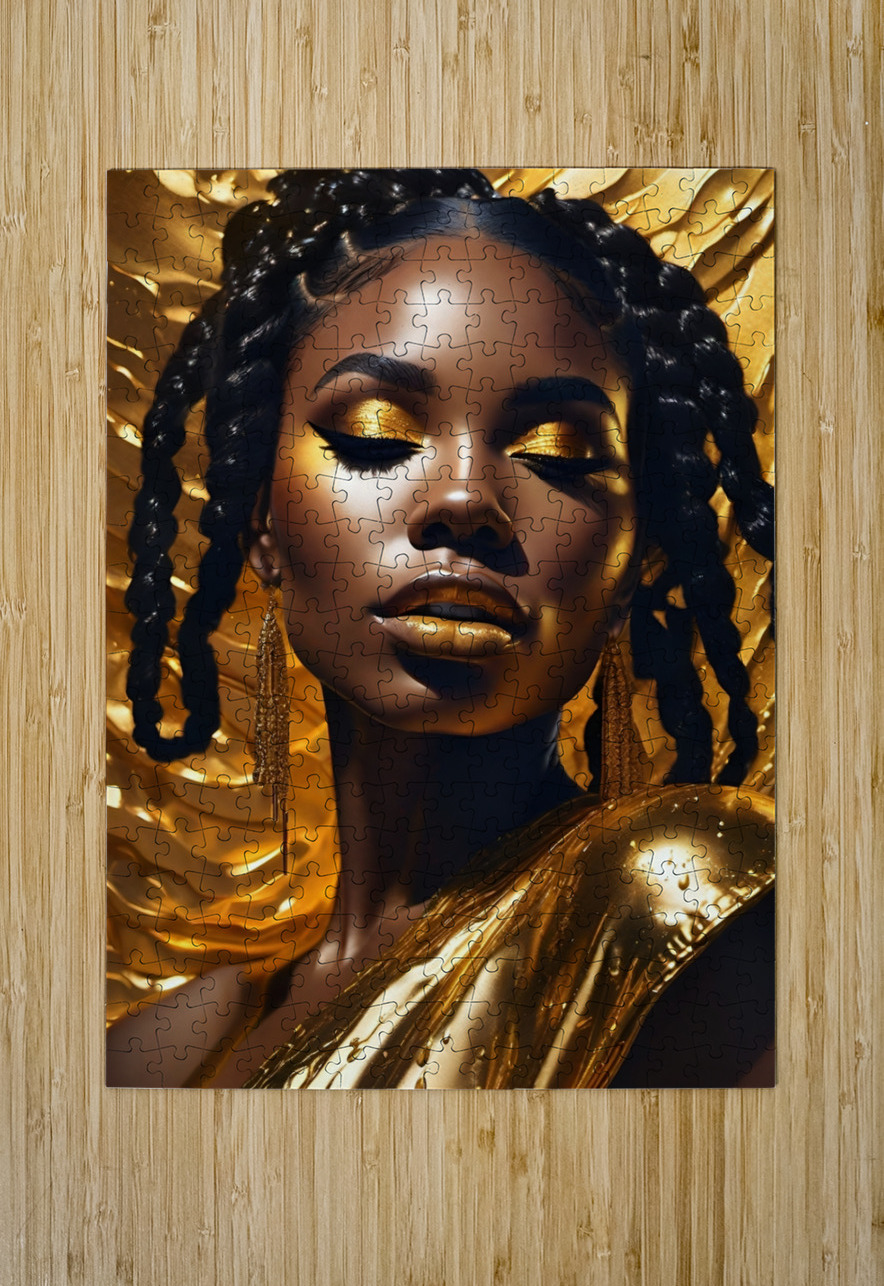 Gold and black 23 Esmonbijouart Puzzle printing