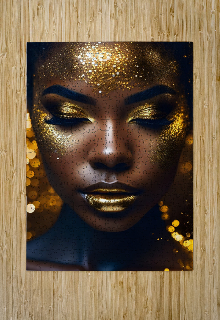 Gold and black 26 Esmonbijouart Puzzle printing