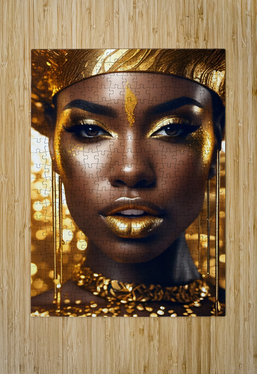 Gold and black 6 Esmonbijouart Puzzle printing