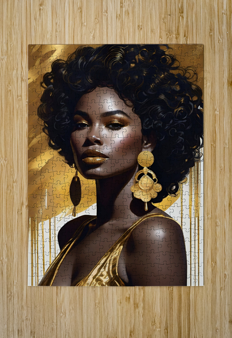 Gold and black 15 Esmonbijouart Puzzle printing