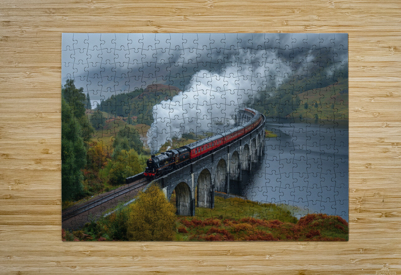 yakynuka Jacobite Express steam train crossing th Joaquin Corbalan Puzzle printing