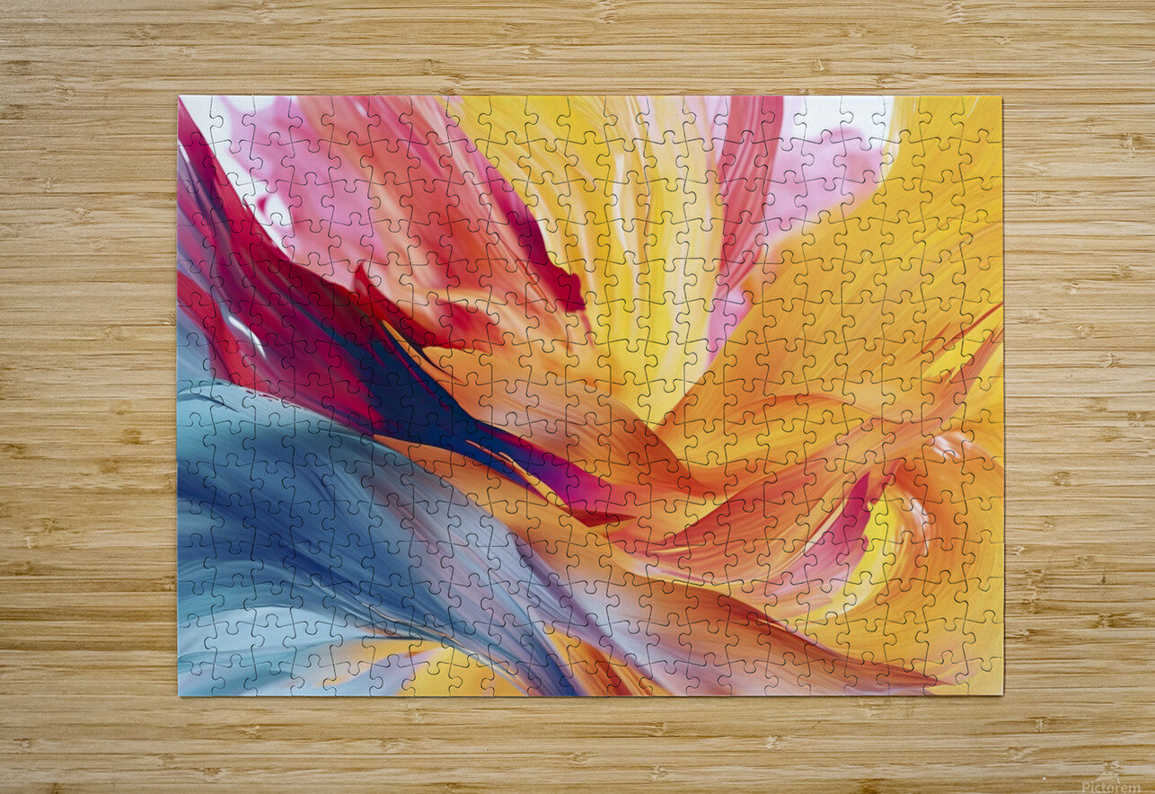 In a mesmerizing display of colors a dynamic wave-shaped spiral Joaquin Corbalan Puzzle printing