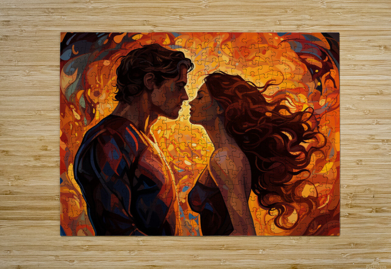 pharcry. the couple is looking at each other and Jennifer Crawford Puzzle printing