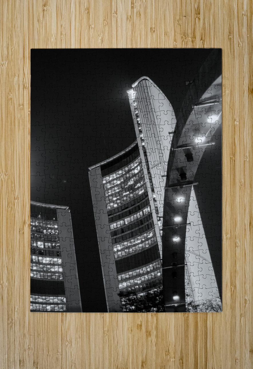 toronto city hall  vertical 420 Osgoode 13k Black And White Puzzle printing