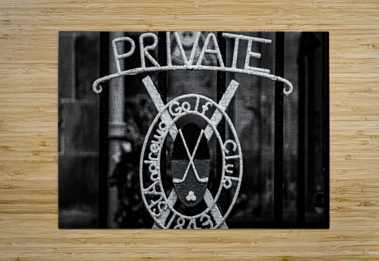 private gate st andrews golf club  horizontal 465 Black And White Puzzle printing