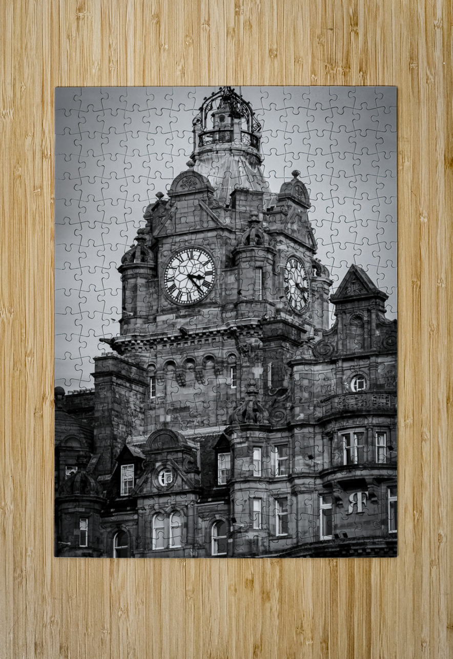 north british railway station hotel  vertical 466 Black And White Puzzle printing