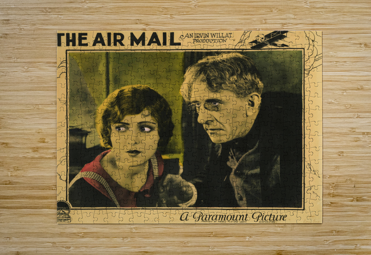 old movies the air mail lobby card paramount pict Row One Brand Puzzle printing
