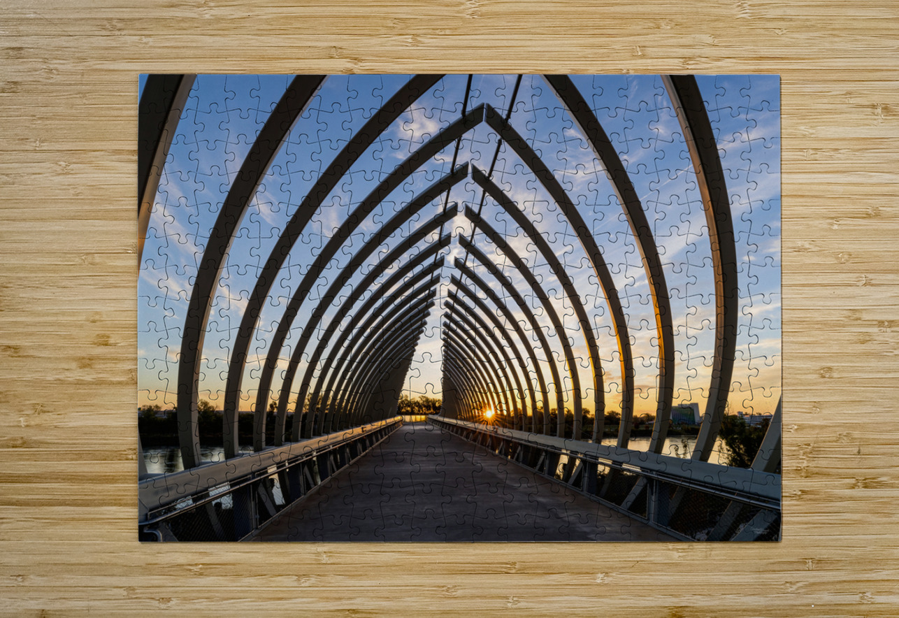 Sun Star Sunrise Throuh Farnam Pier Jennifer White Puzzle printing