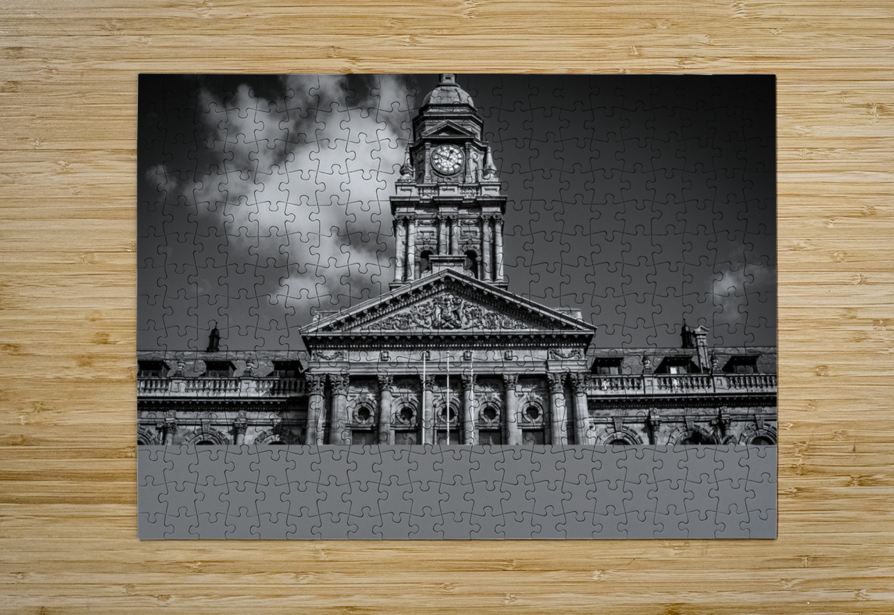 cape town city hall building  horizontal 2988 Ool Black And White Puzzle printing