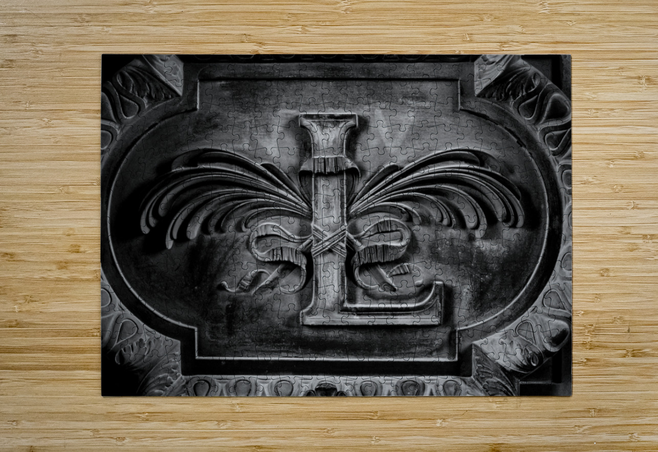 door at the louvre  horizontal 2482 Porte 13k Black And White Puzzle printing