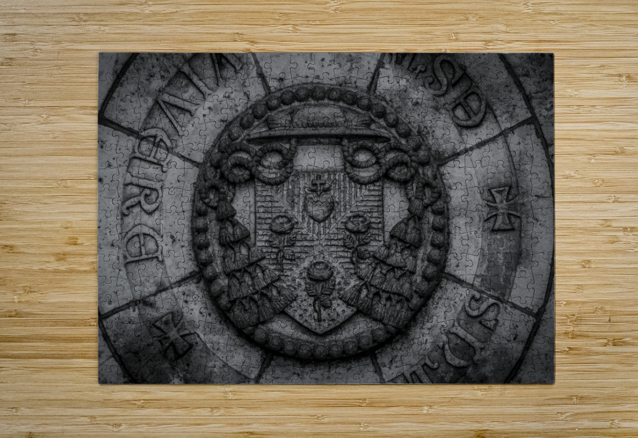 inside top sacre coeur dome  horizontal 2512 Vive Black And White Puzzle printing