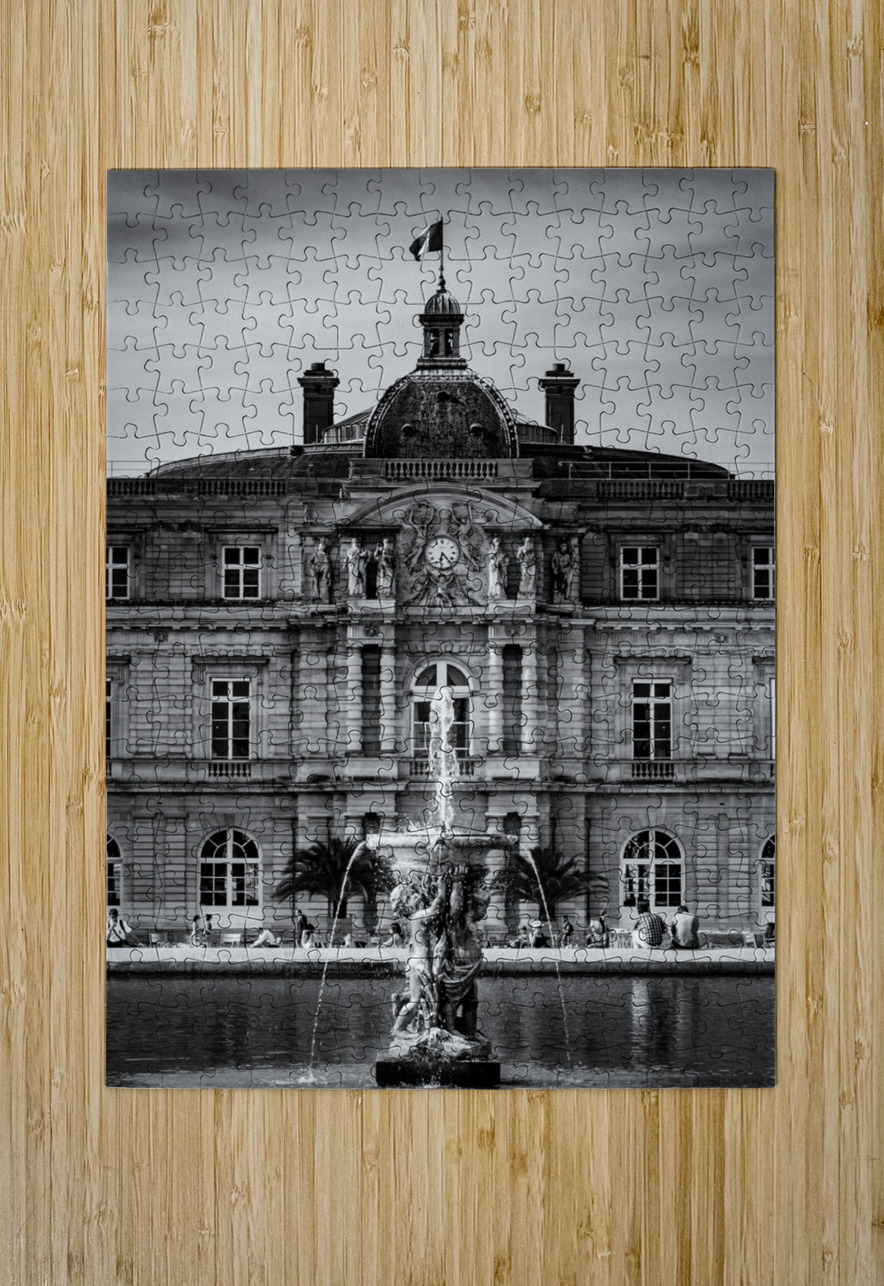 french senat building  vertical 2464 Senat 13k.jp Black And White Puzzle printing