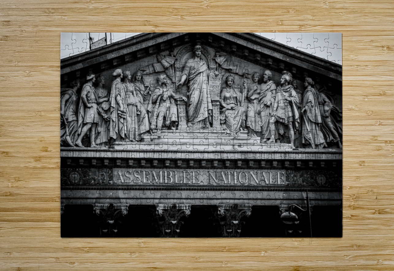 top of assemblee nationale  horizontal 2499 Assem Black And White Puzzle printing