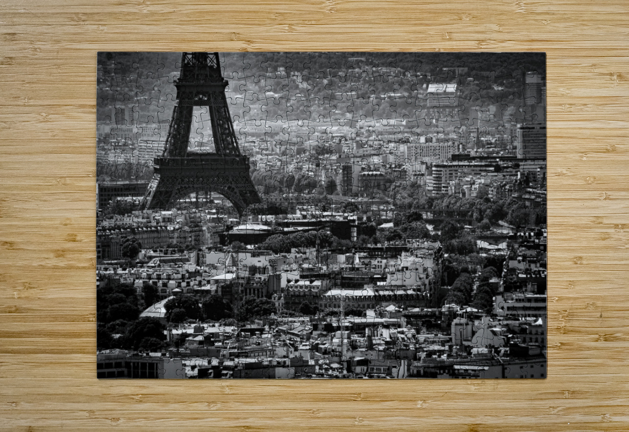septemie arrondissement de sacre coeur  horizonta Black And White Puzzle printing