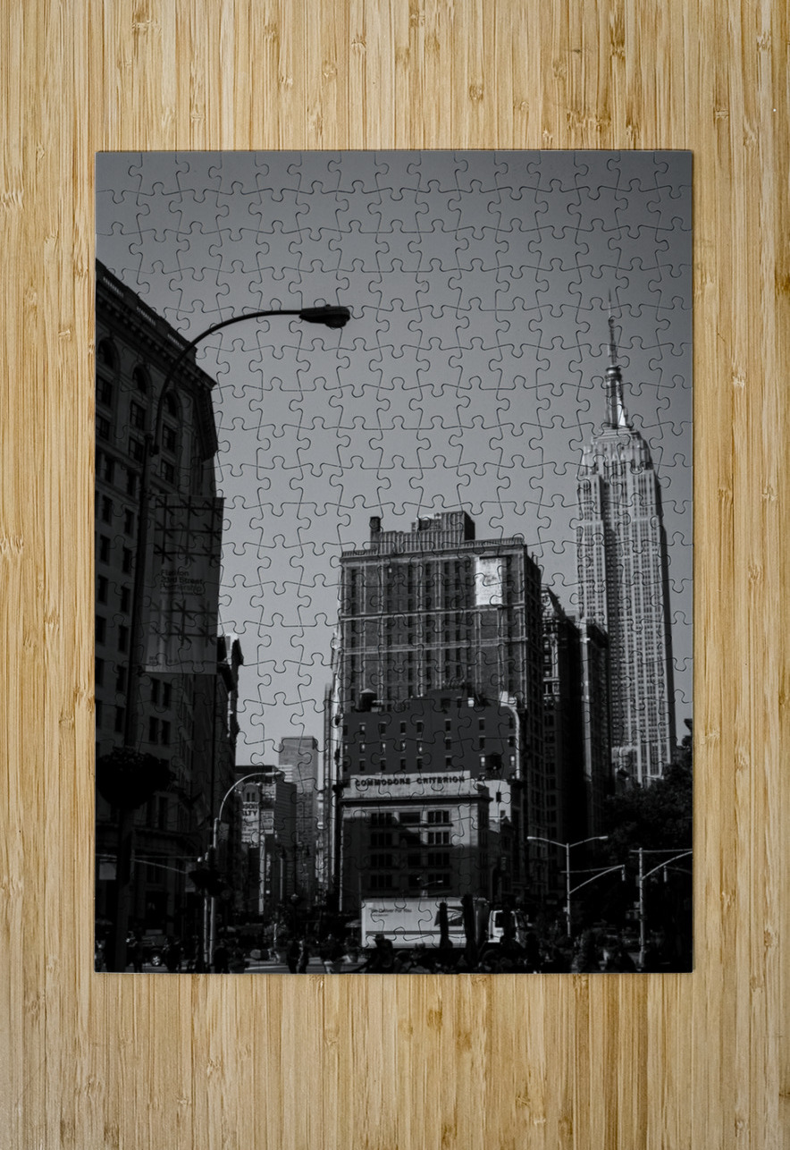 empire state building flatiron district  vertical Black And White Puzzle printing