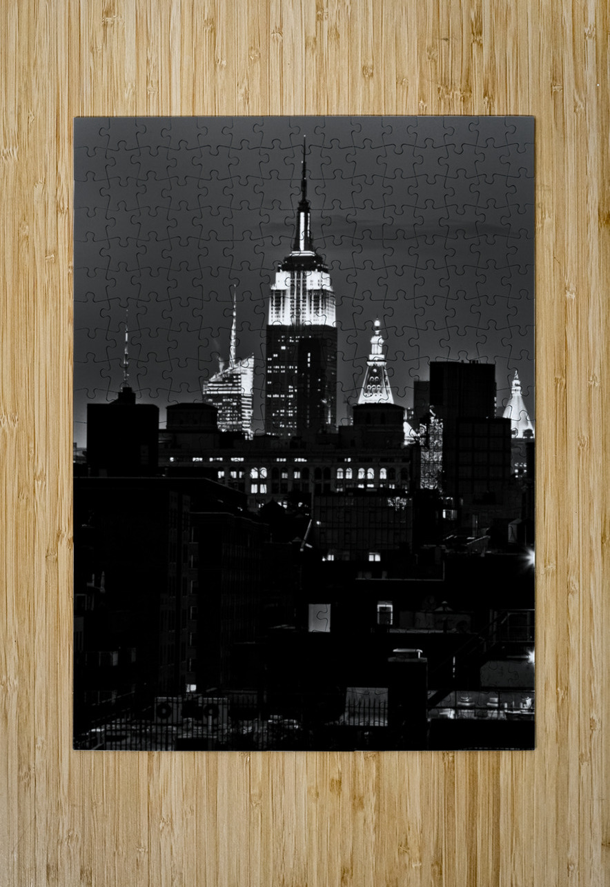 empire state building nolita  vertical 1435 Eliza Black And White Puzzle printing