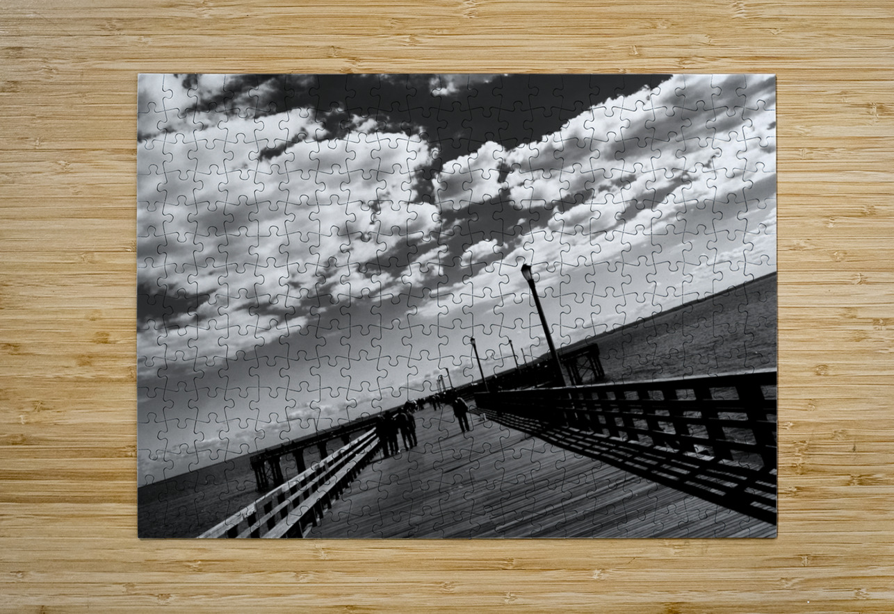 coney island pier  horizontal 354 Coney 13k Black And White Puzzle printing
