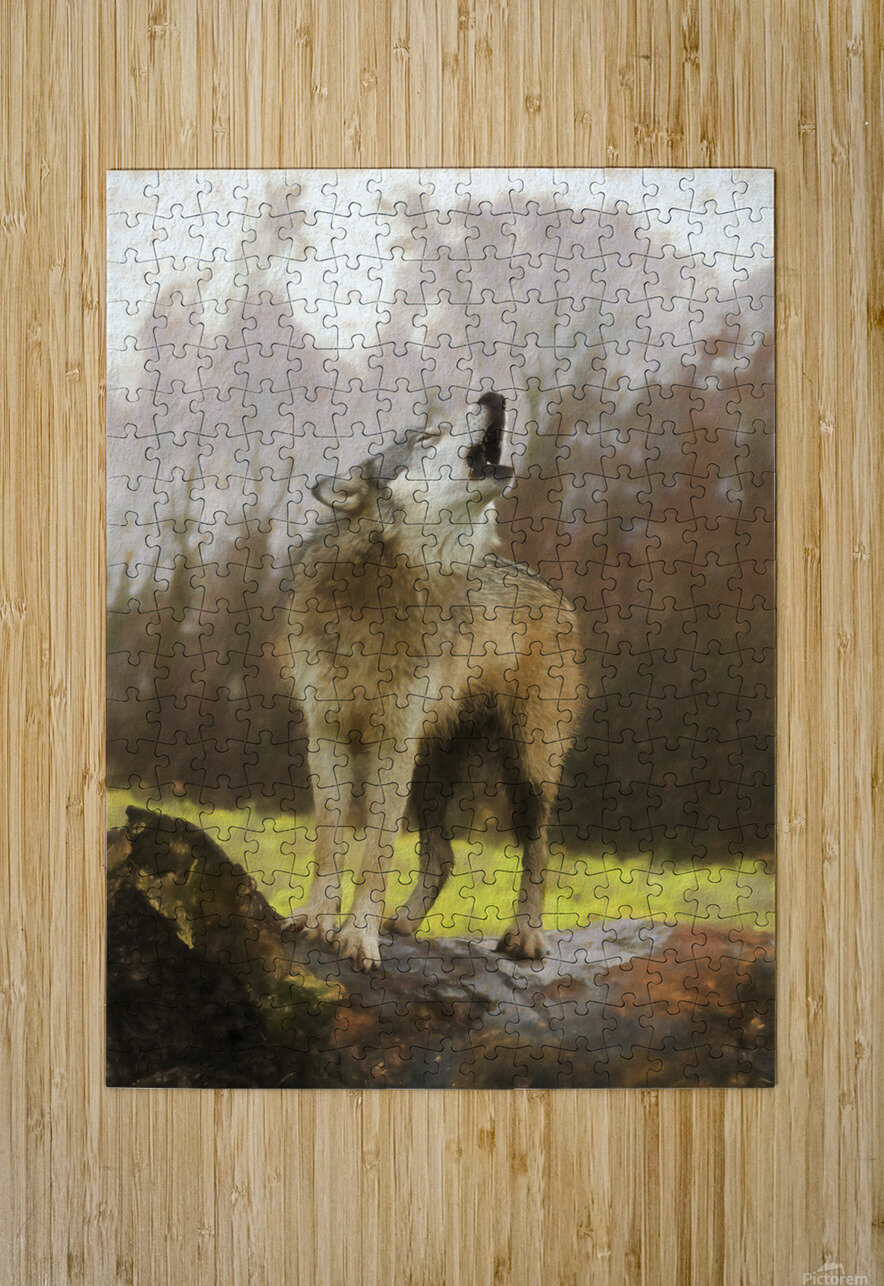 Wolves are legendary because of their spine-tingling howl  Daniel L Friend Puzzle printing
