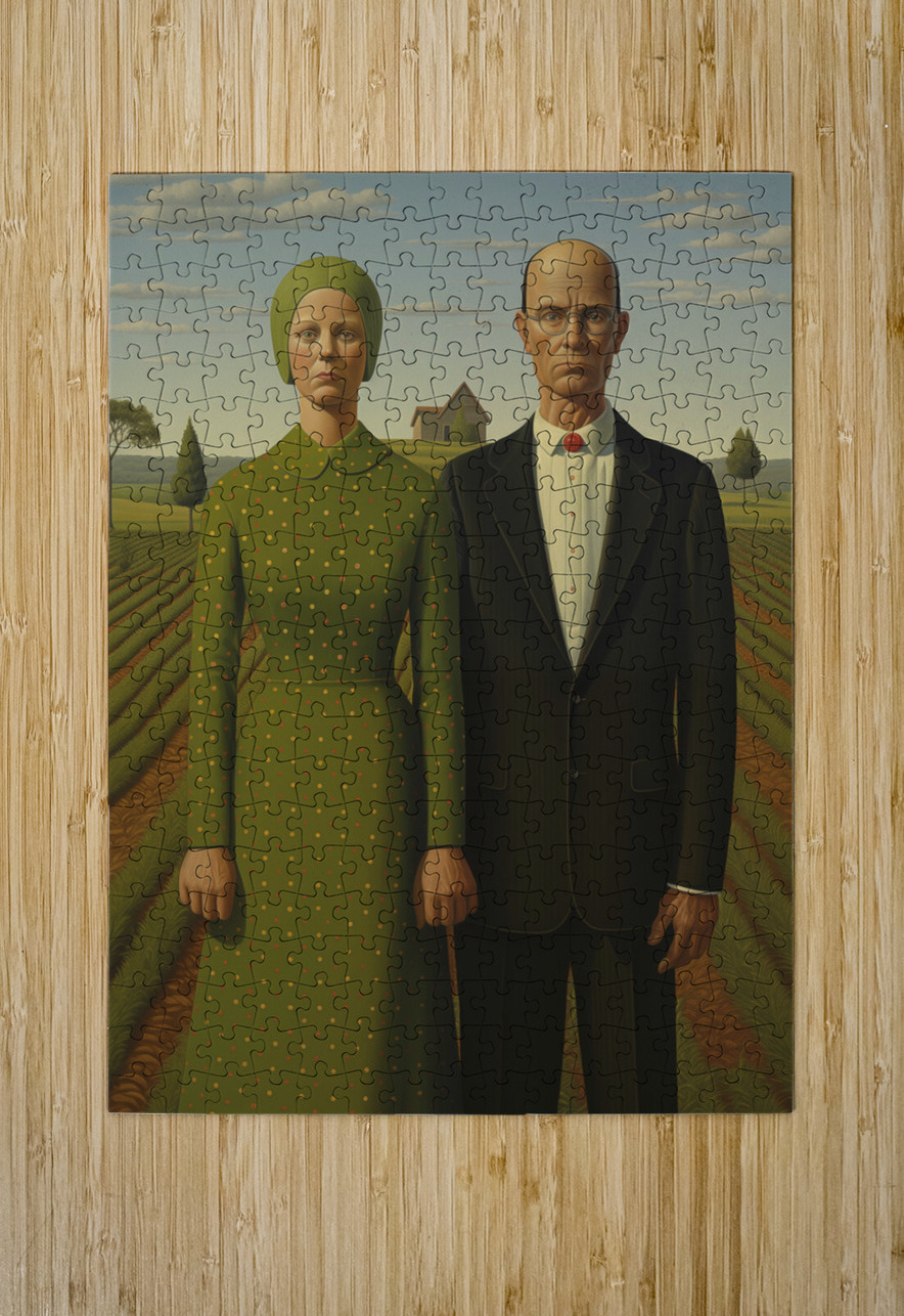 American Gothic Revival In Art Nest Puzzle printing