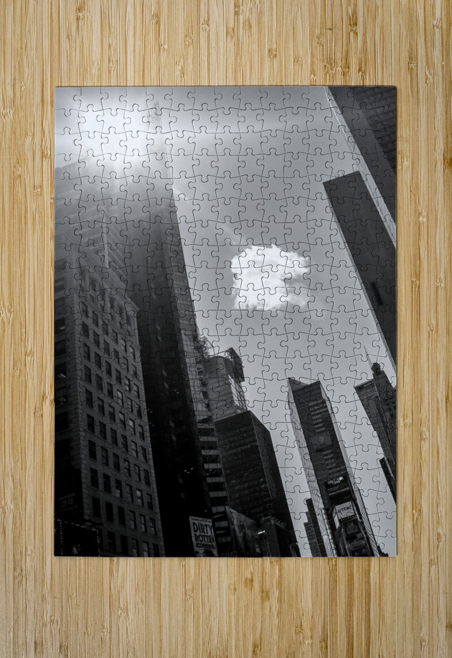 times square morning  vertical 353 Cloud 13k Black And White Puzzle printing
